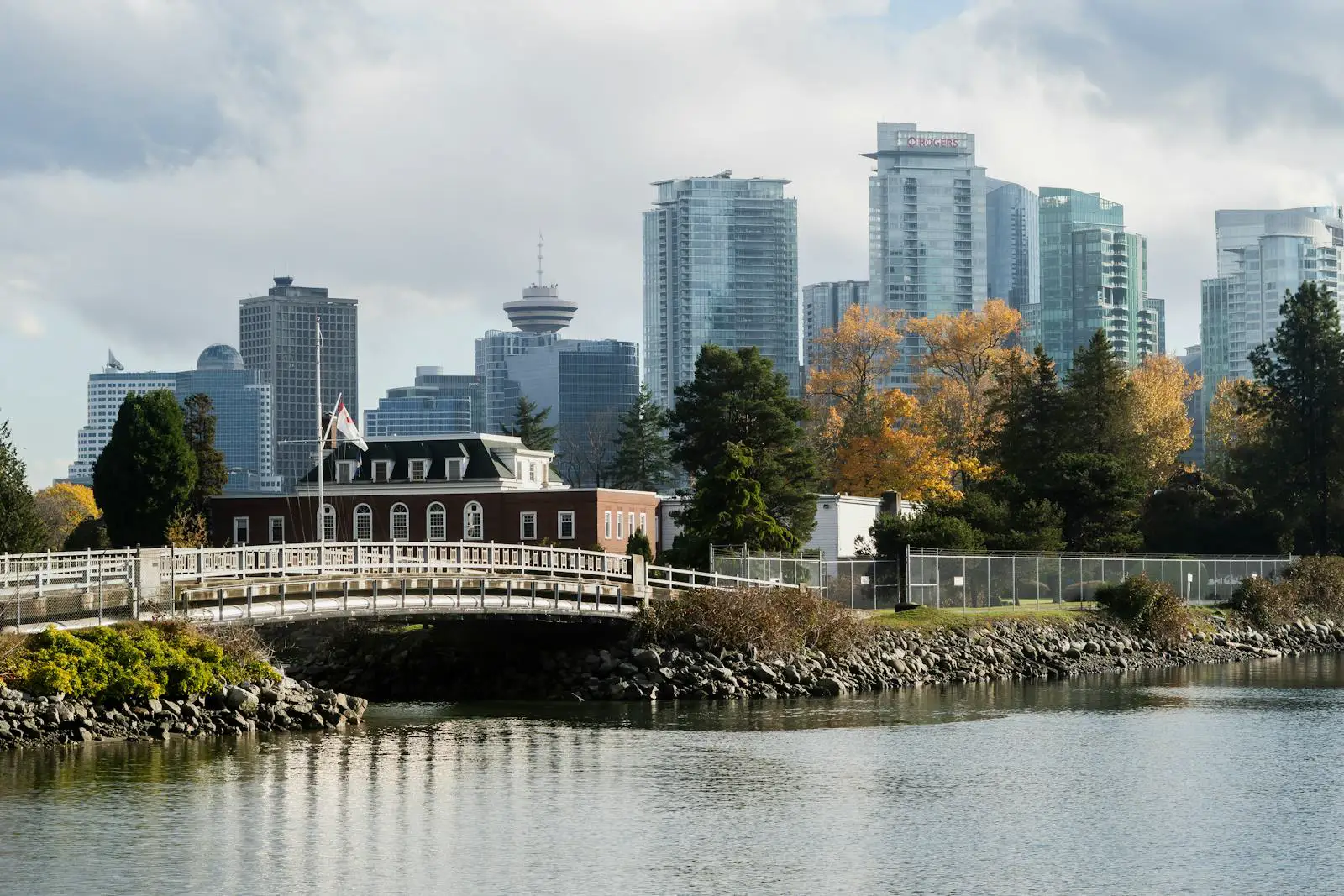 Vancouver skyline and bridge, British Columbia
